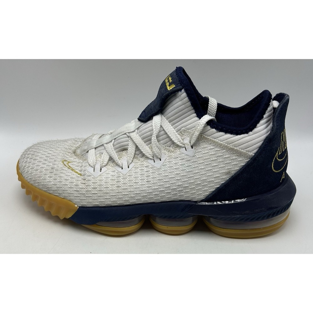 Nike Sneakers Mens 8 LeBron Low Olympic Shoes White Navy Gold C12668-101
